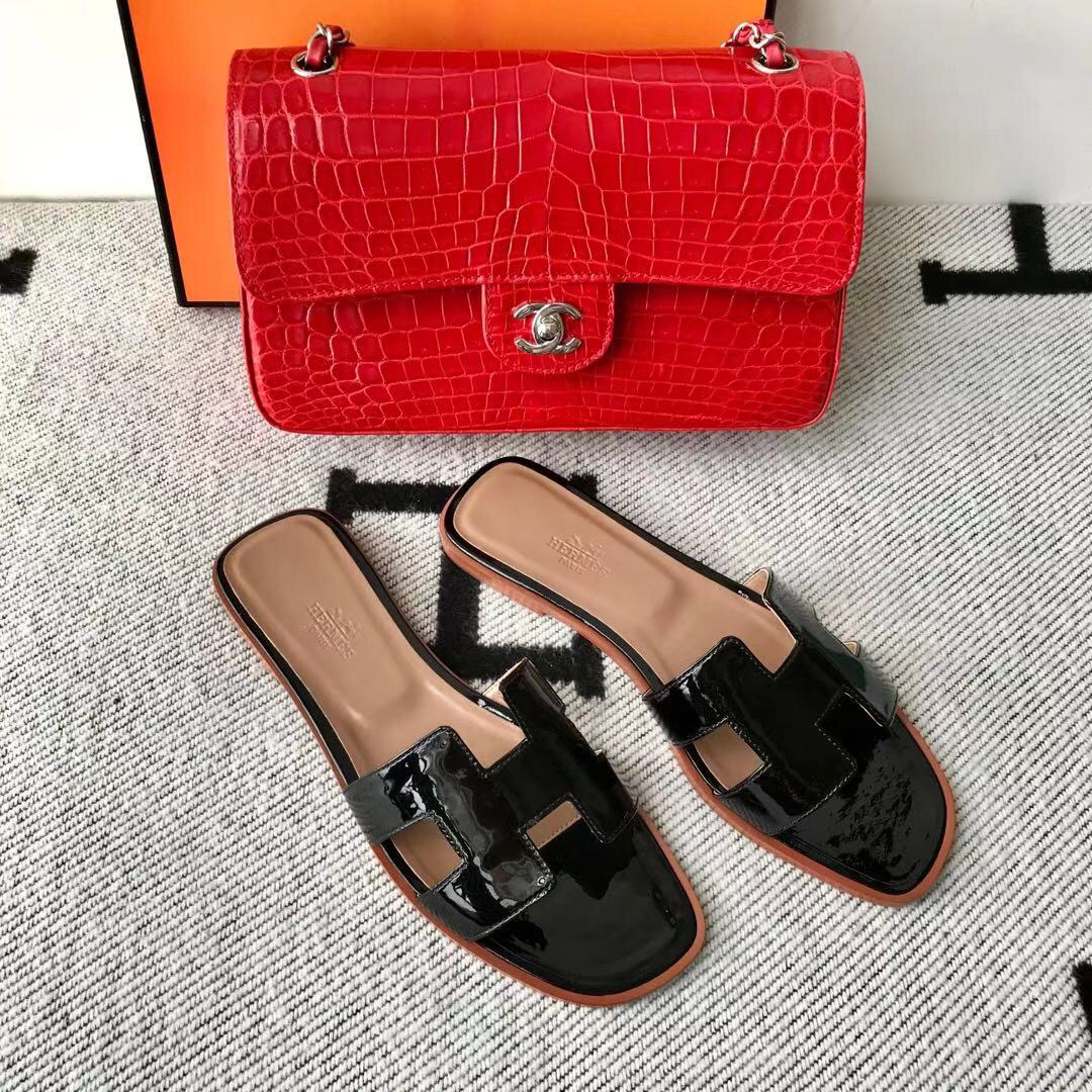 에르메스 올수공 오란 슬리퍼 샌들 페이던트 21